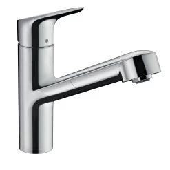 Hansgrohe Focus M43 éénhendel Keukenkraan Met Uittrekbare Sproeikop Chroom 150