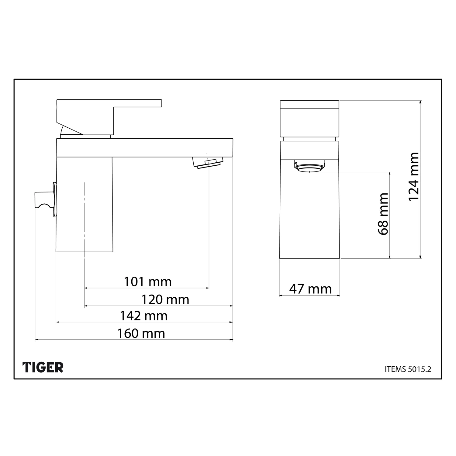 Tiger Items Wastafelkraan éénhendel Met Lage Uitloop En Waste Chroom - Afbeelding 7