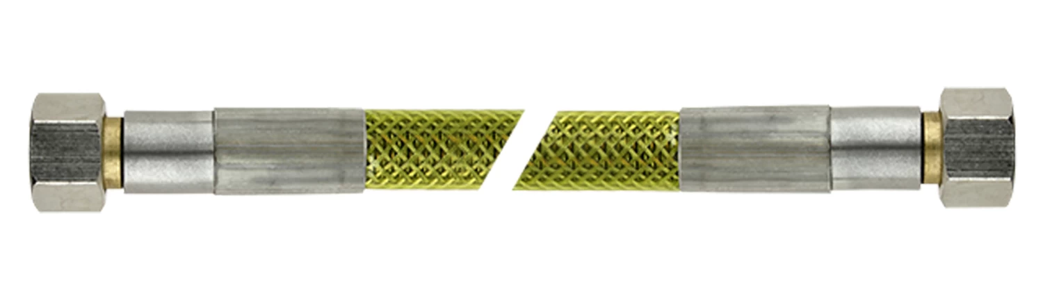 Sanivesk Flexibele Gasslangset RVS M24x1,5 125cm