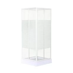 OK Douchecabine Met Hoekinstap 90x90x185 Cm Wit