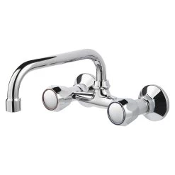 Handson Thomas Tweeknops Keukenkraan Met Bovenuitloop Chroom