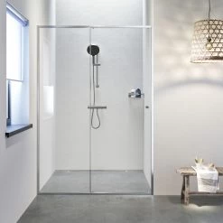 SEALSKIN Schuifdeur Voor Nis Contour RVS 120x200cm