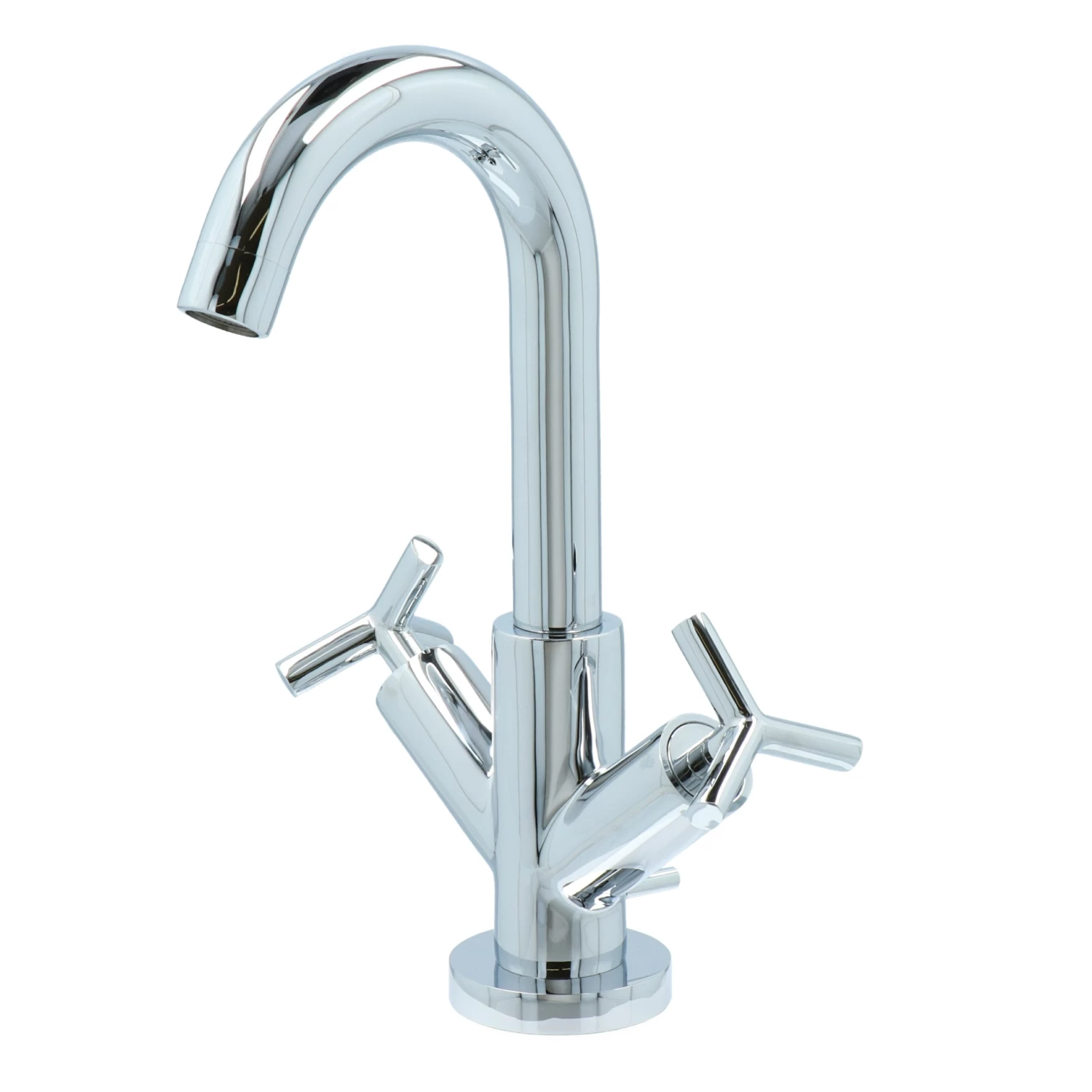 Absolut Post 2-knops Wastafelkraan Chroom