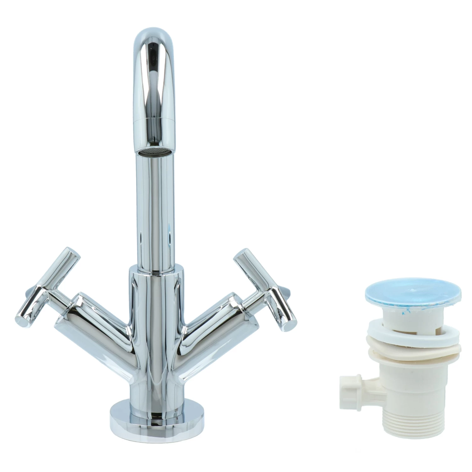 Absolut Post 2-knops Wastafelkraan Chroom - Afbeelding 9