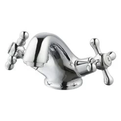 Handson Louise Tweeknops Wastafelkraan Met Lage Uitloop En Waste Chroom