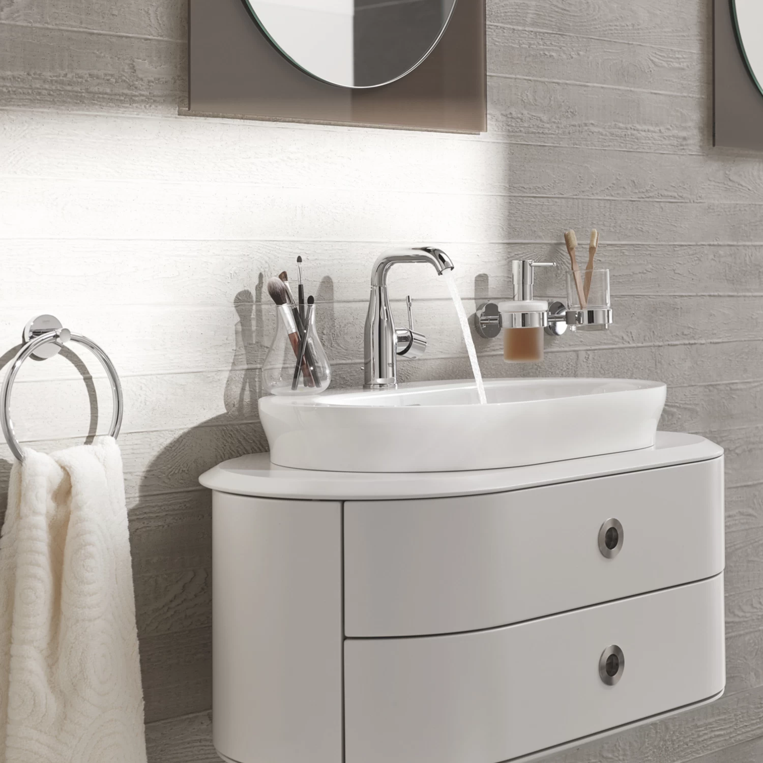 GROHE Essence M-size éénhendel Wastafelkraan Met Waste Chroom - Afbeelding 4