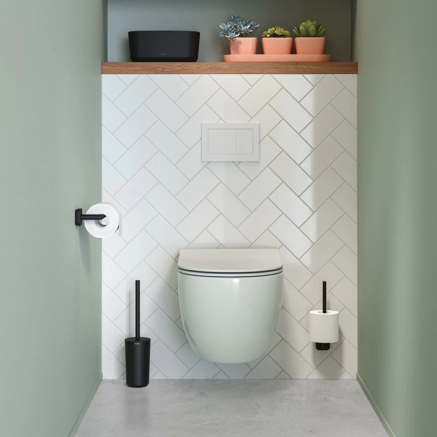 Tiger Reserverolhouder Carv Zwart - Afbeelding 4