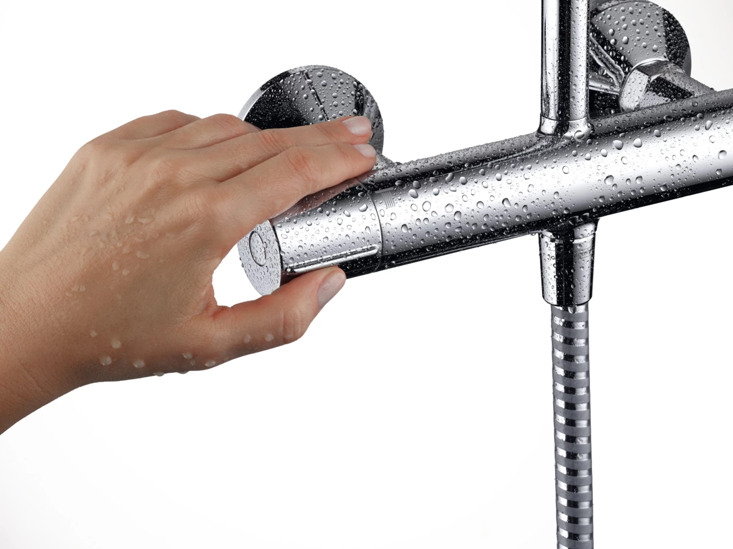 Hansgrohe Douchesysteem Vernis Blend 200 Met Thermostaatkraan Mat Zwart - Afbeelding 3
