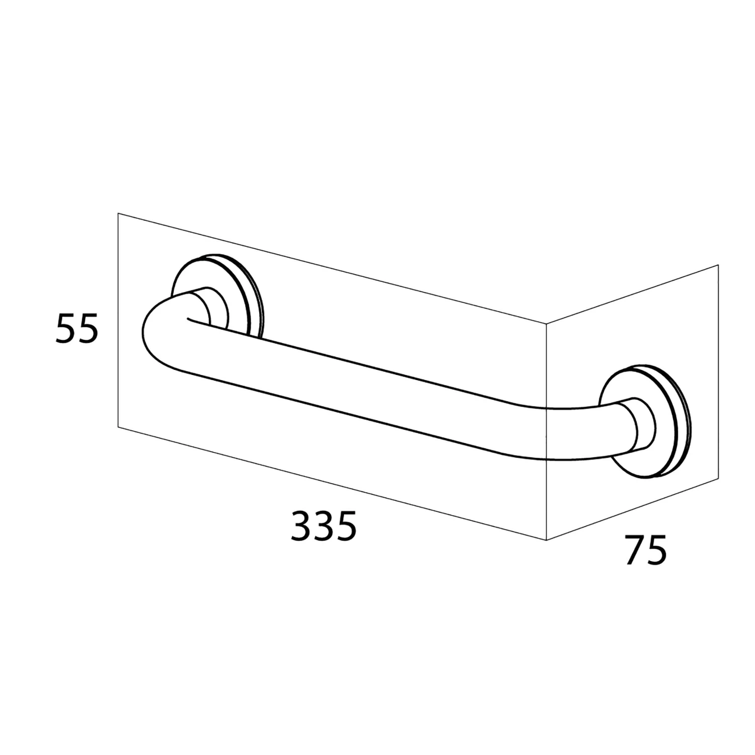 Handson Smart Wandbeugel 30 Cm Chroom - Afbeelding 2