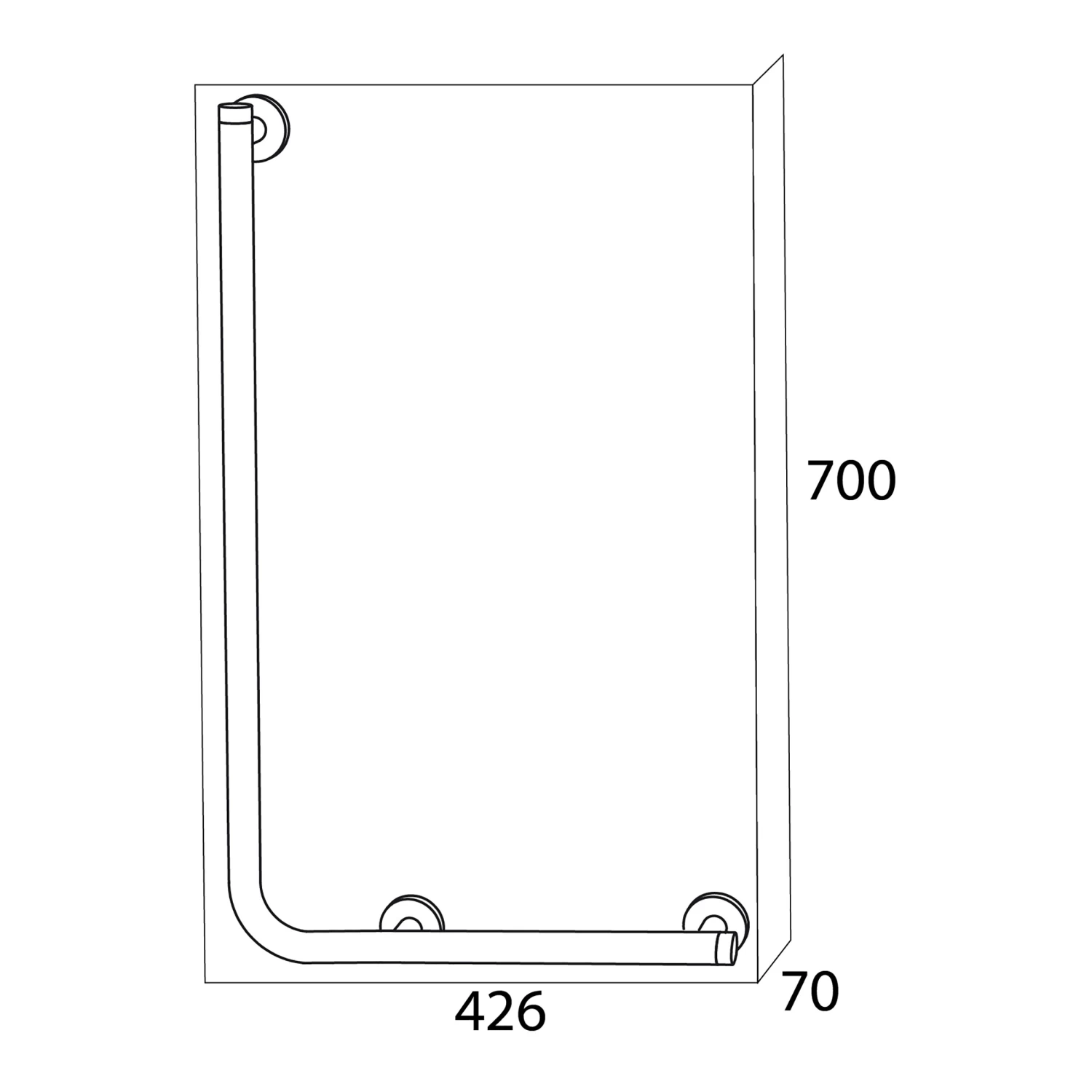 Tiger Boston Comfort & Safety Veiligheidsgreep 90° Links Glanzend RVS - Afbeelding 6