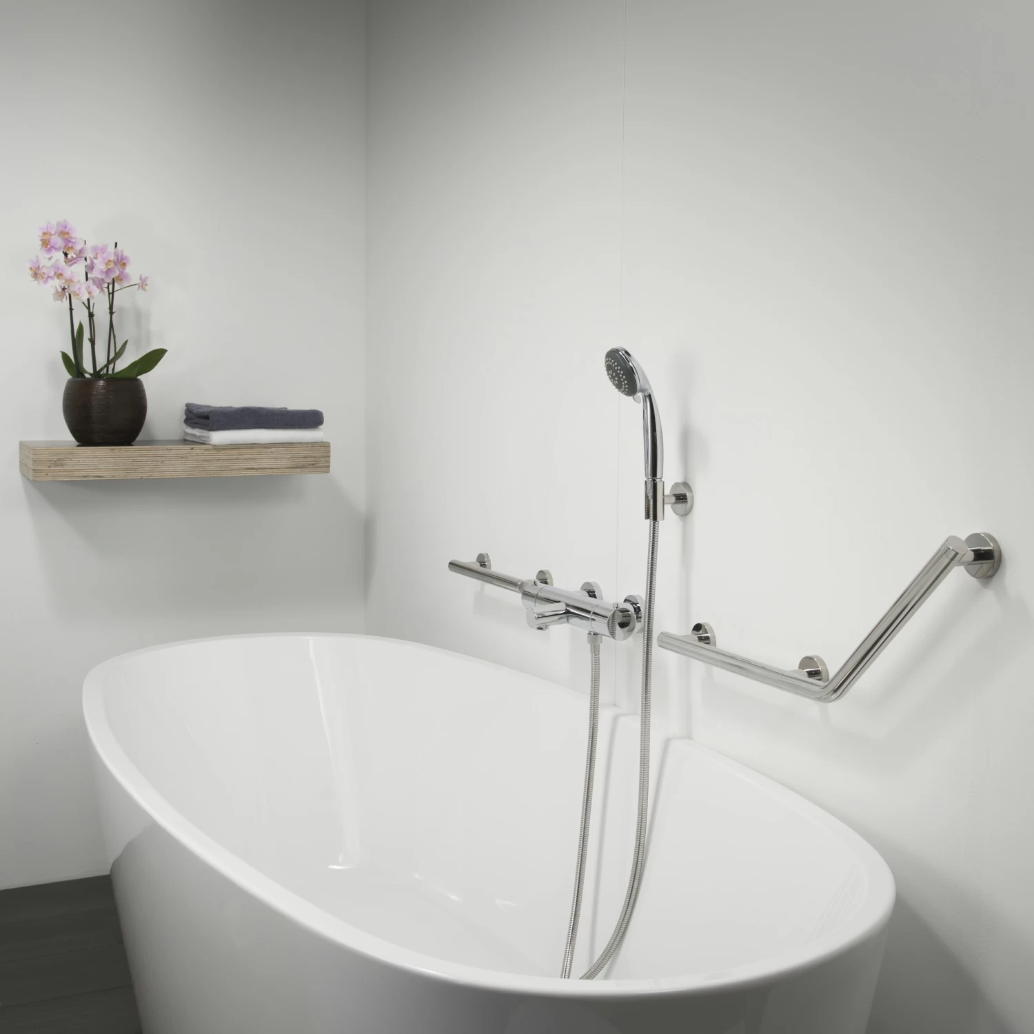 Tiger Boston Comfort & Safety Veiligheidsgreep 135° Rechts Glanzend RVS - Afbeelding 2