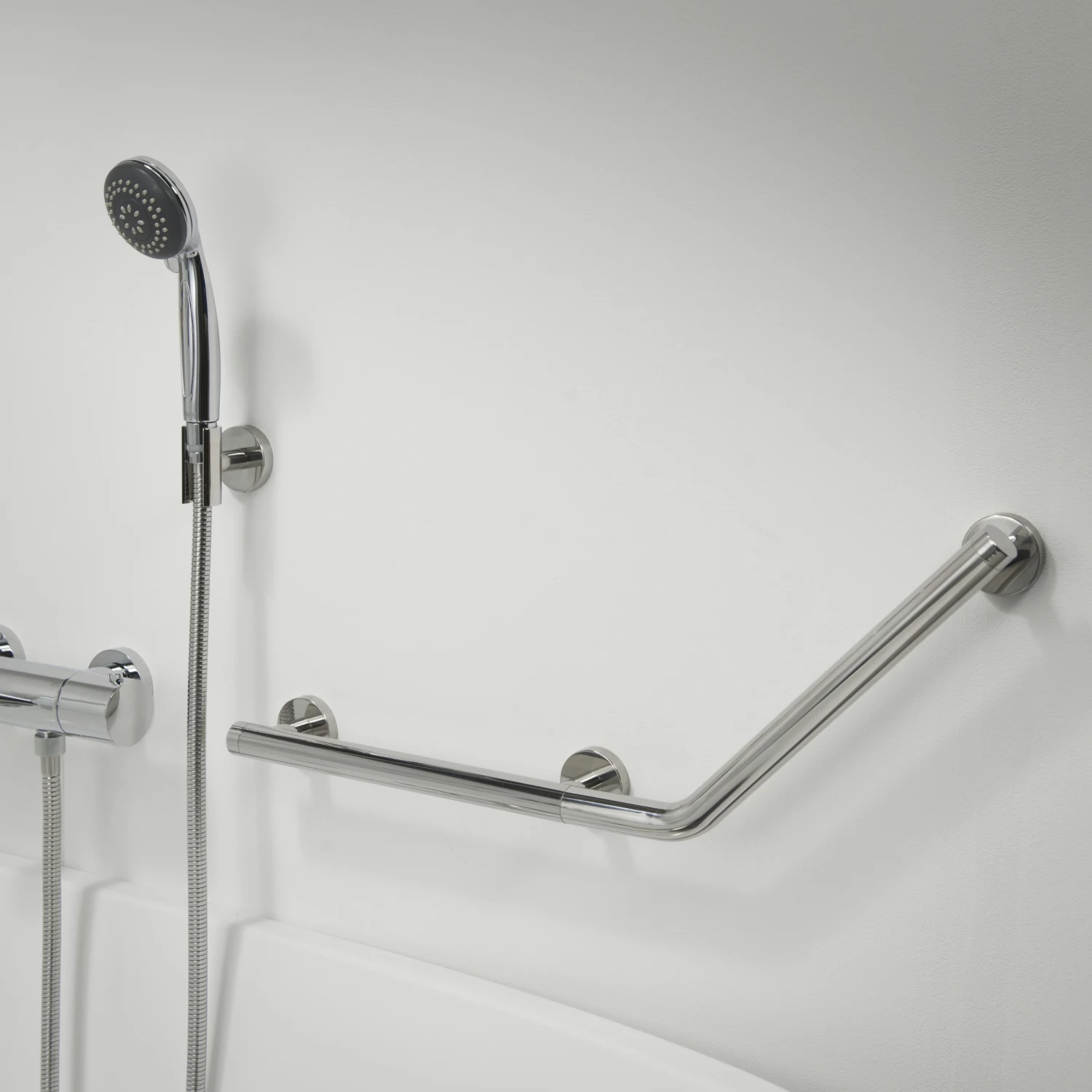 Tiger Boston Comfort & Safety Veiligheidsgreep 135° Rechts Glanzend RVS - Afbeelding 3