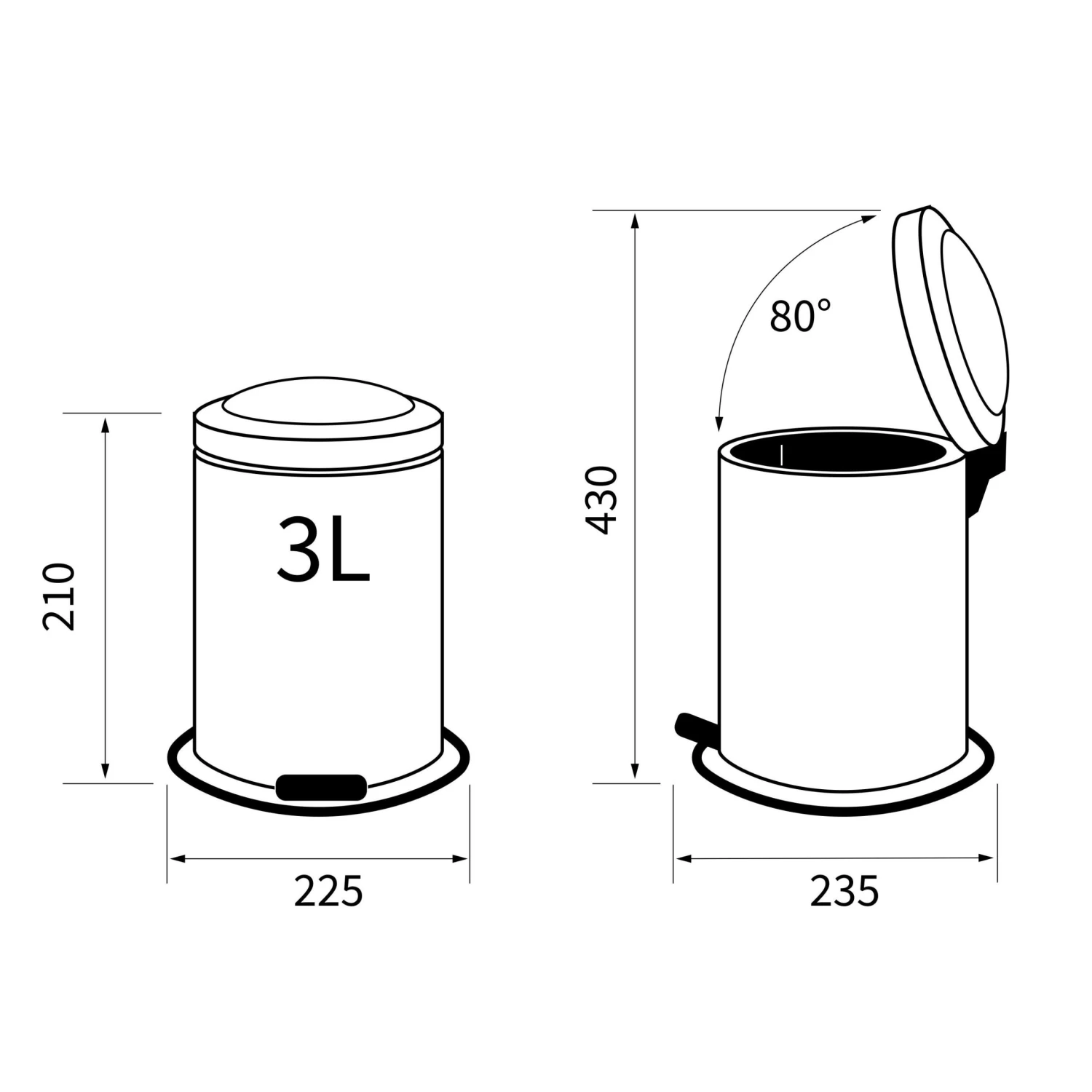 Sealskin Acero Pedaalemmer Blauw 3l - Afbeelding 6