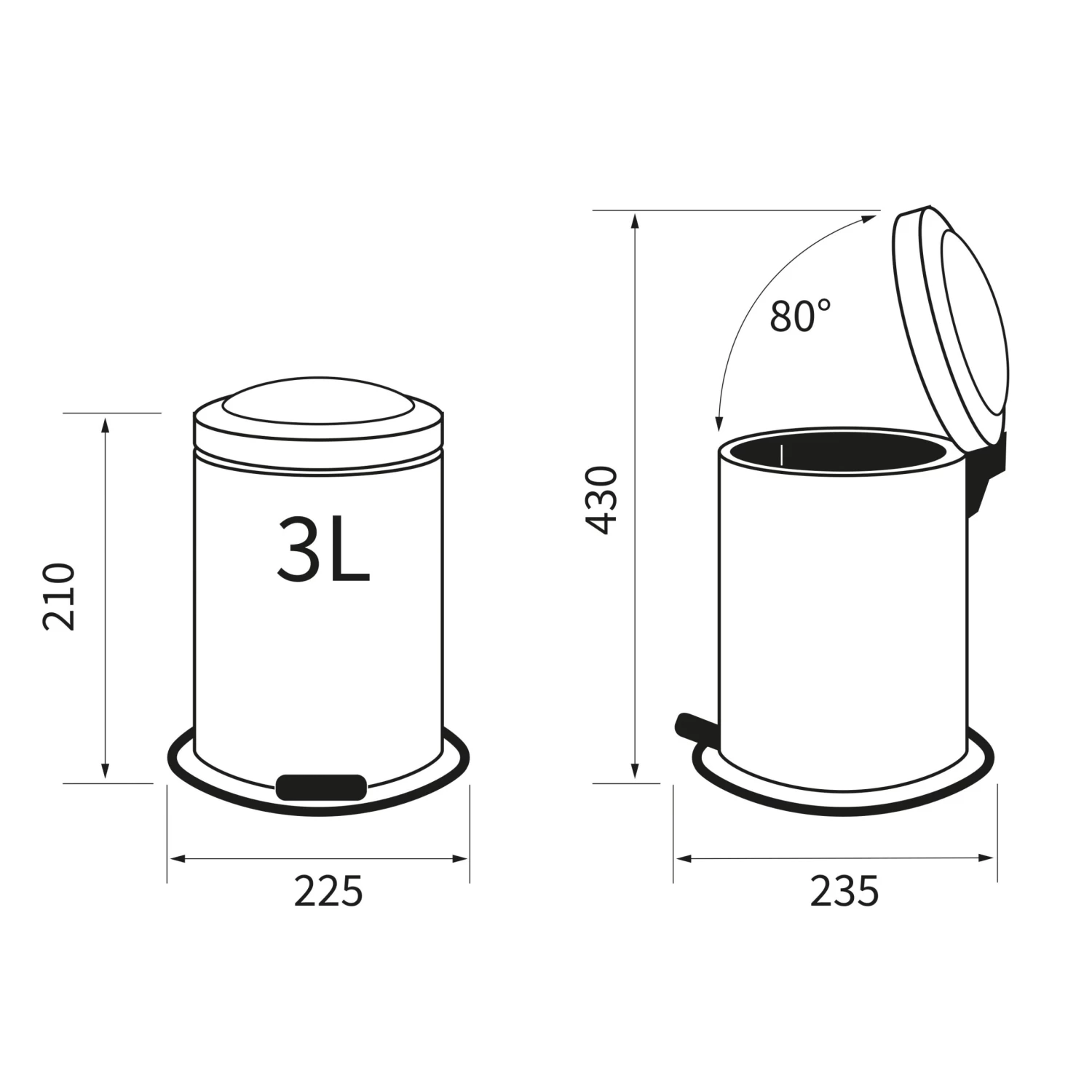 Sealskin Acero Pedaalemmer Blauw 3l - Afbeelding 7