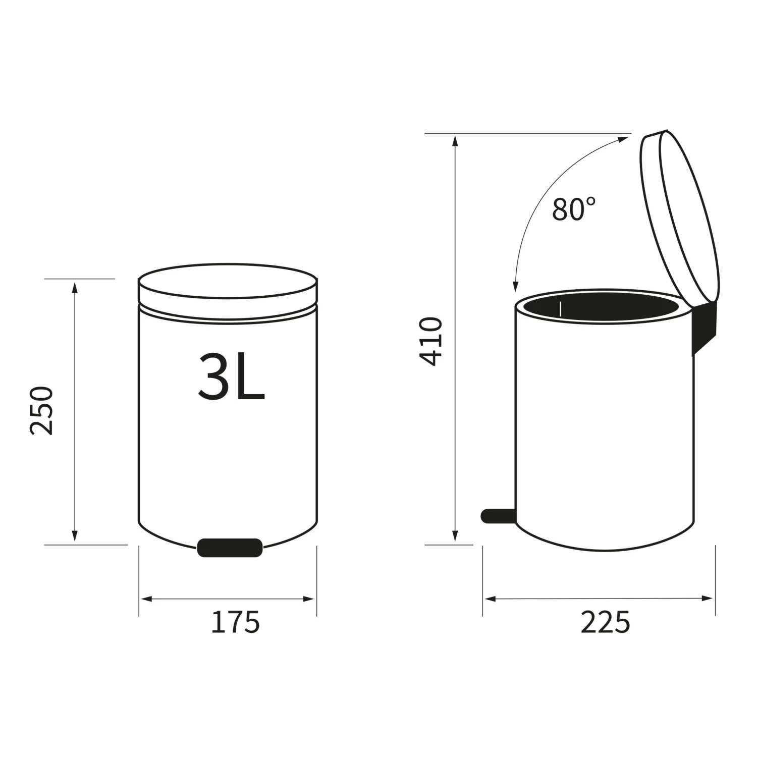 Sealskin Pedaalemmer Industrial Wit - Afbeelding 6