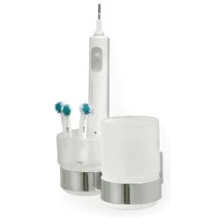 Tiger Beker + Elektrische Tandenborstelhouder Ontario Chroom