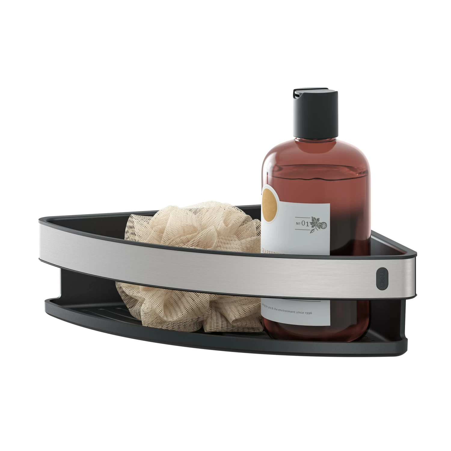 Tiger Douchemand Cooper Hoek 21 Cm Zwart / RVS Geborsteld