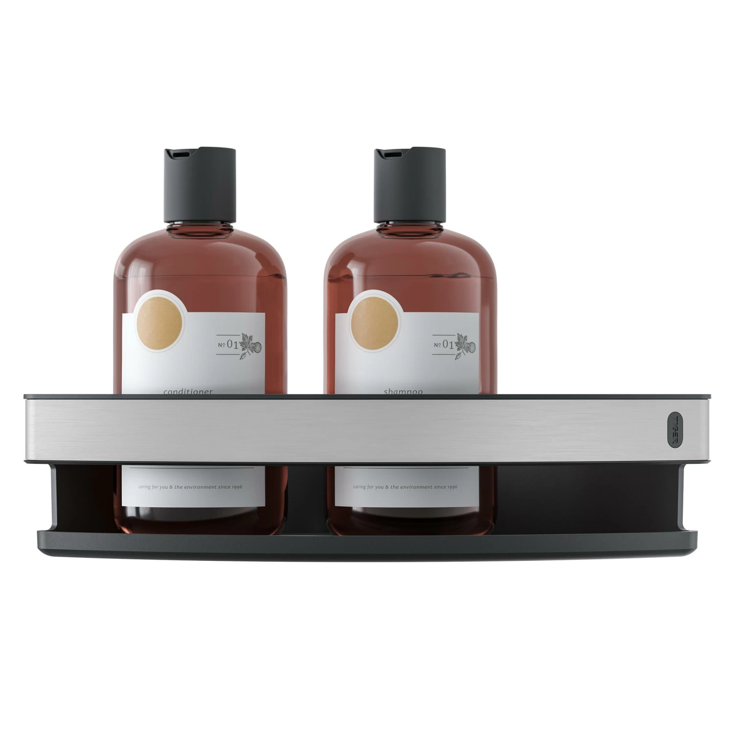 Tiger Douchemand Cooper Hoek 21 Cm Zwart / RVS Geborsteld - Afbeelding 3