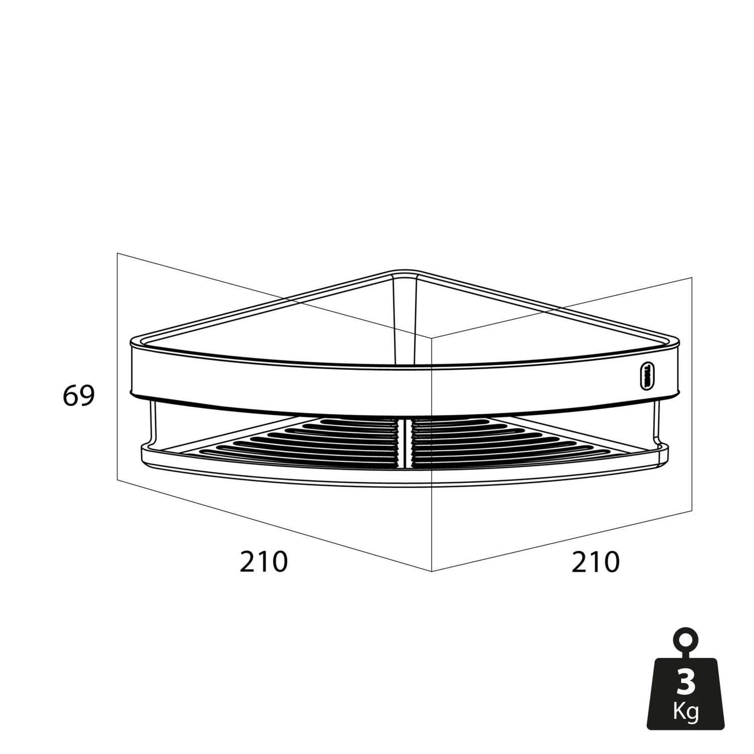 Tiger Douchemand Cooper Hoek 21 Cm Zwart / RVS Geborsteld - Afbeelding 8