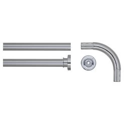 Sealskin Douchestang Seallux Hoek Chroom 90x90 Cm