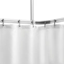 Sealskin Easy Roll Douchegordijnstang Mat Aluminium 90x90 Cm Incl. Haken En Plafondsteun