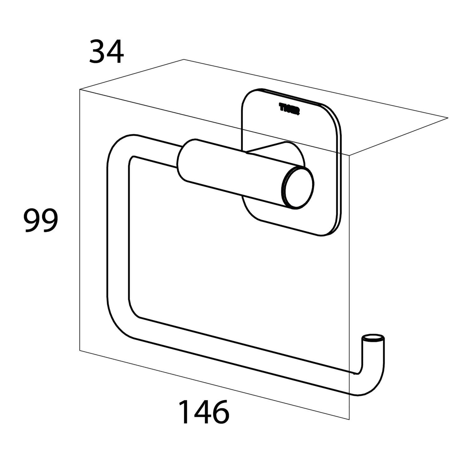 Tiger Colar Toiletrolhouder Chroom - Afbeelding 7