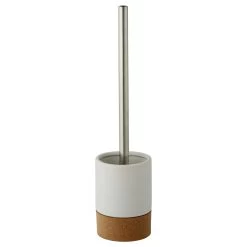 Atlantic Toiletborstelgarnituur Kurk Keramiek Wit