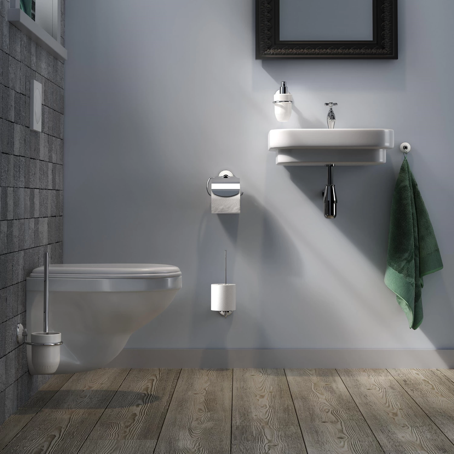 Tiger Ivy Reserverolhouder Chroom/wit Hangend - Afbeelding 4