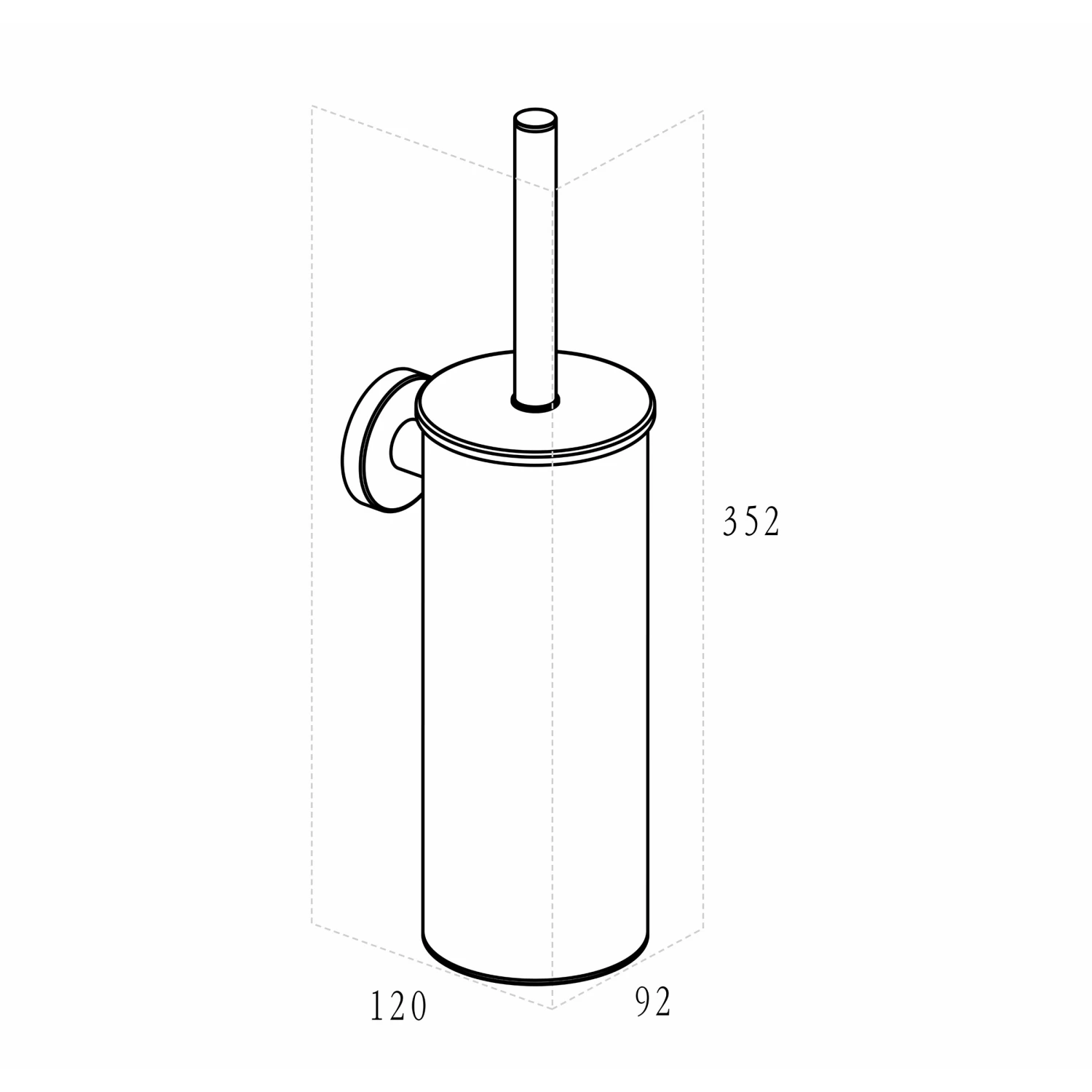 Marho Toiletborstelhouder Luxor Geborsteld Messing - Afbeelding 3
