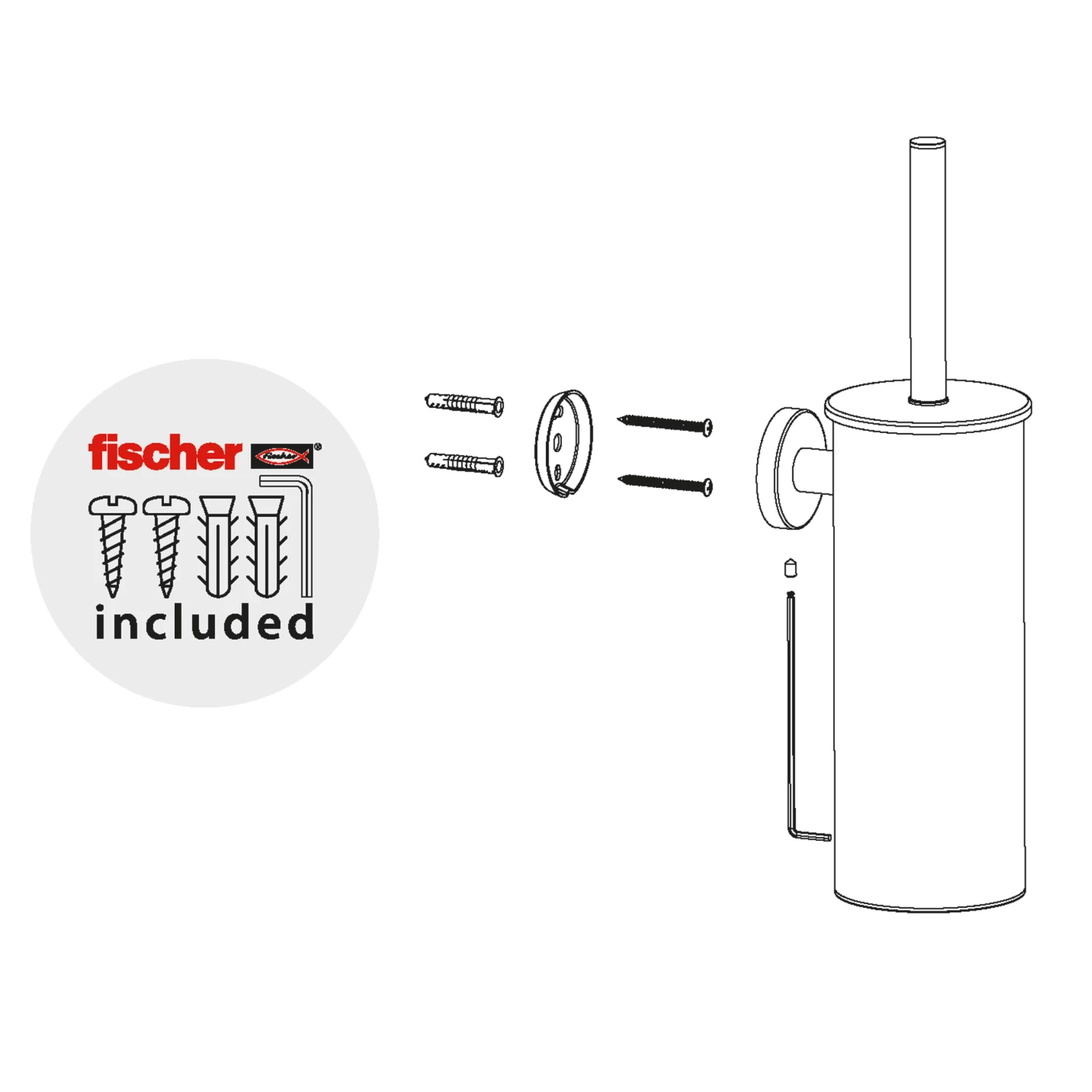 Marho Toiletborstelhouder Luxor Geborsteld Messing - Afbeelding 5