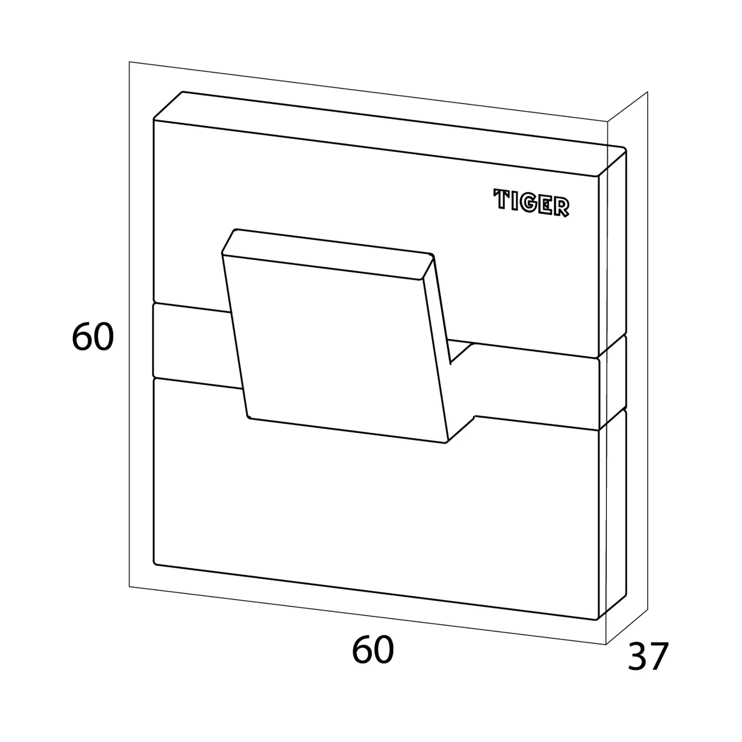 Tiger Safira Haak Xl Chroom - Afbeelding 3