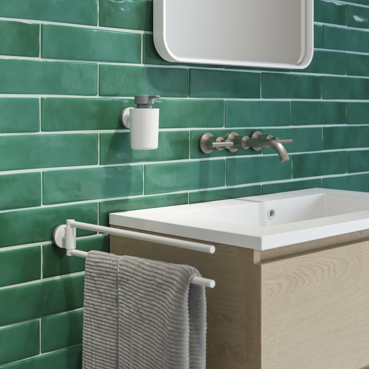 Tiger Handdoekhouder Urban 2-Armig Wit - Afbeelding 7