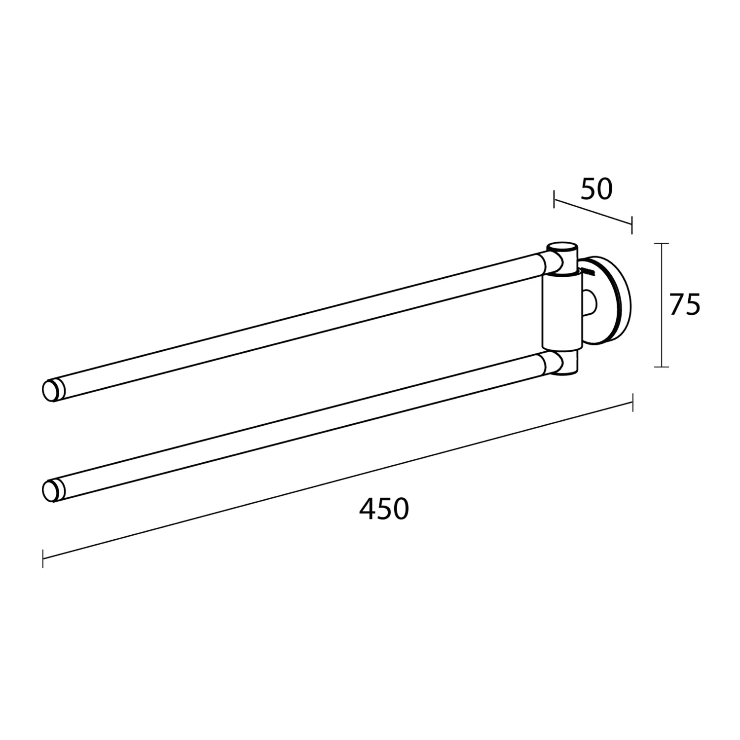 Tiger Handdoekhouder Urban 2-Armig Wit - Afbeelding 9