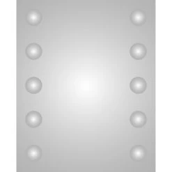 Plieger Basic Spiegel Met Verticaal 2-zijdig 5 Rondjes Verlichting 60 X 80 Cm