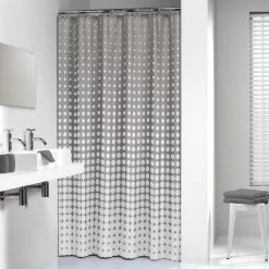 Sealskin Douchegordijn Speckles Grijs 180x200 Cm
