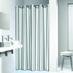 Le Noir & Blanc Graphic Douchegordijn Grijs 180 X 200 Cm