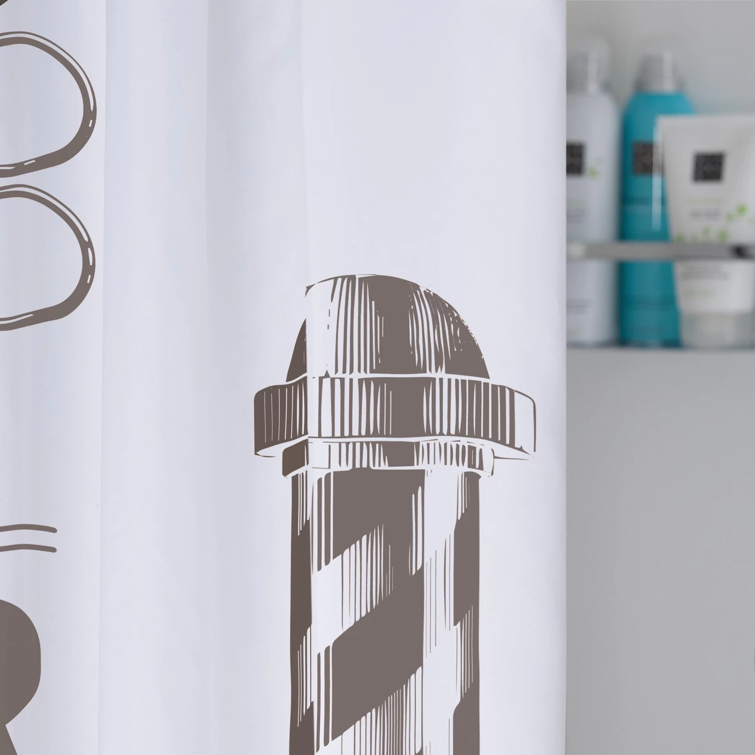 Sealskin Douchegordijn Barber Zwart 180x200 Cm - Afbeelding 4