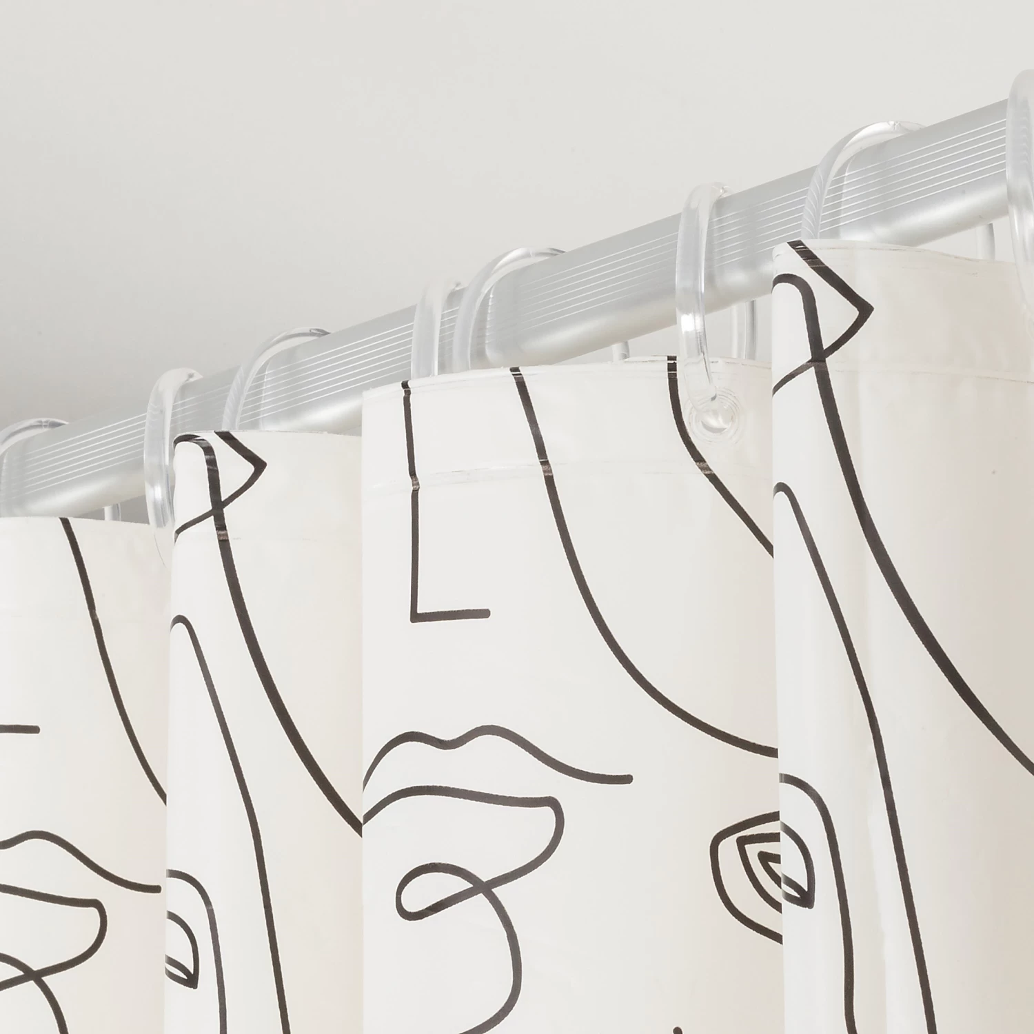 Sealskin Douchegordijn Mind 180x200cm Zwart/wit - Afbeelding 2