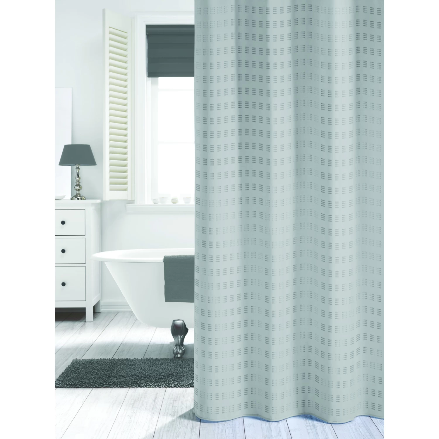 KARWEI Jacquard Douchegordijn Antraciet 180 X 200 Cm