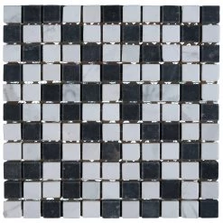 Mozaiek Wit/Zwart/Grijs 30X30CM 4 Stuks