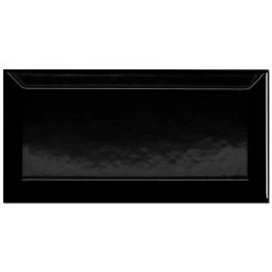 Wandtegel Metro Zwart 10x20 Cm