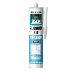 Bison Siliconenkit Acrylbaden Transparant Koker 300 Ml
