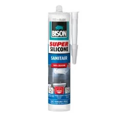Bison Super Silicone Sanitair Wit Koker 300 Ml
