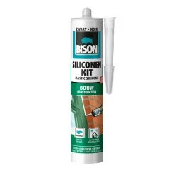 Bison Siliconenkit Bouw Zwart Koker 300 Ml