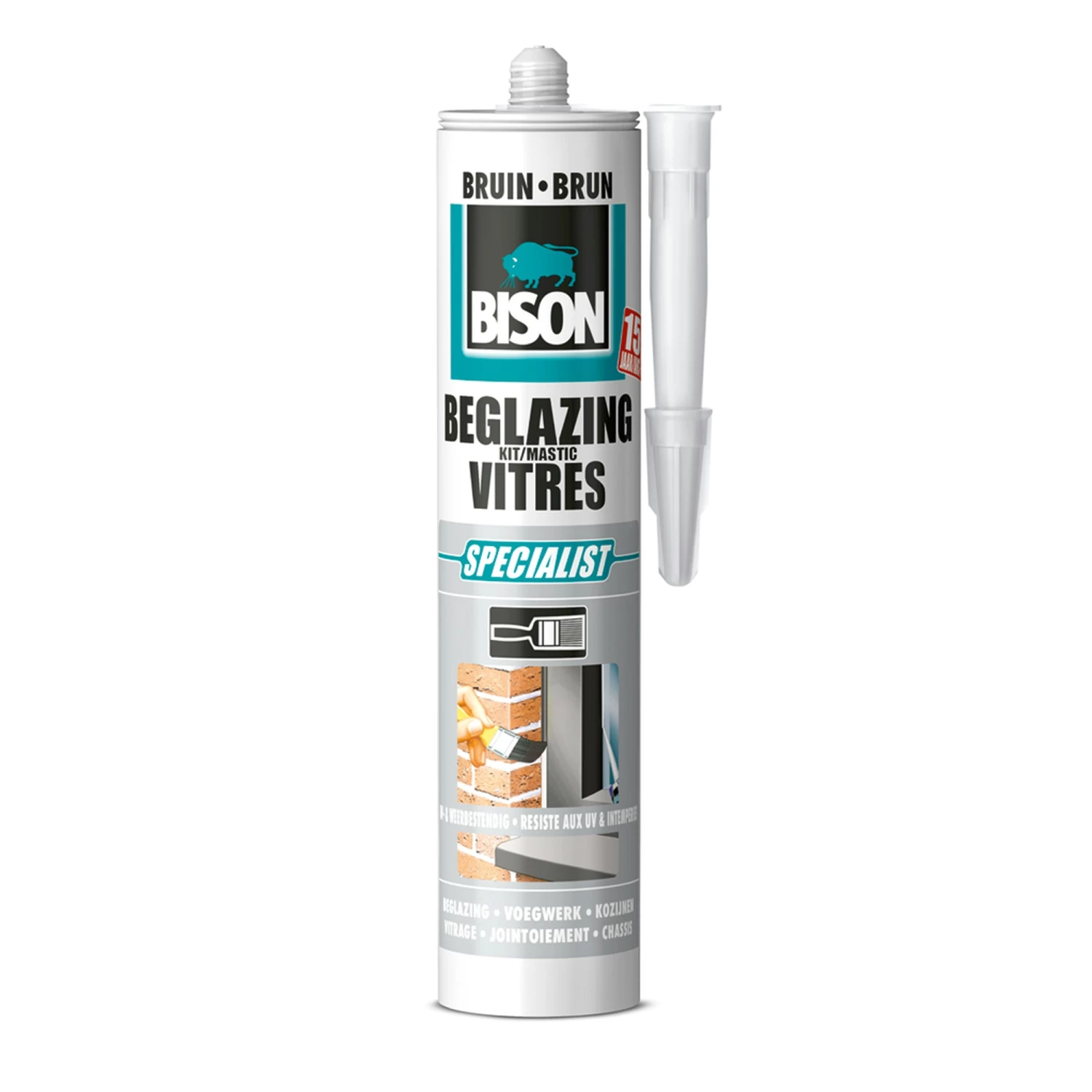 Bison Beglazingskit Bruin Koker 290 Ml