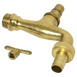 Sanivesk Tapkraan + Sleutel 1/2"x3/4"M Messing