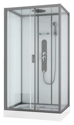 Allibert Douchecabine Uyuni Hoekmodel 120x80 Cm Gun Metal