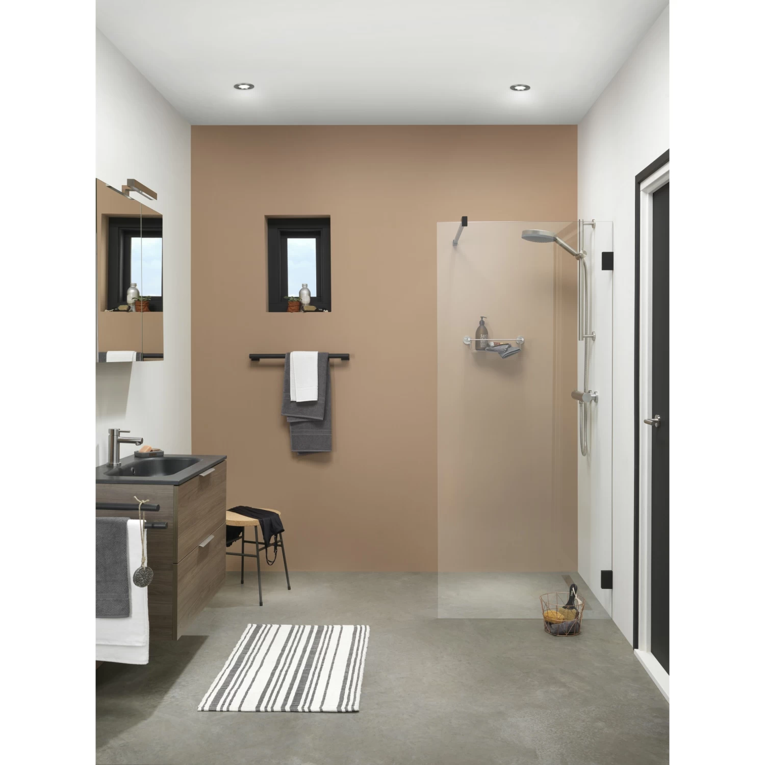 Sealskin Inloopdouche A3 I AM 100x200 Cm Zwart